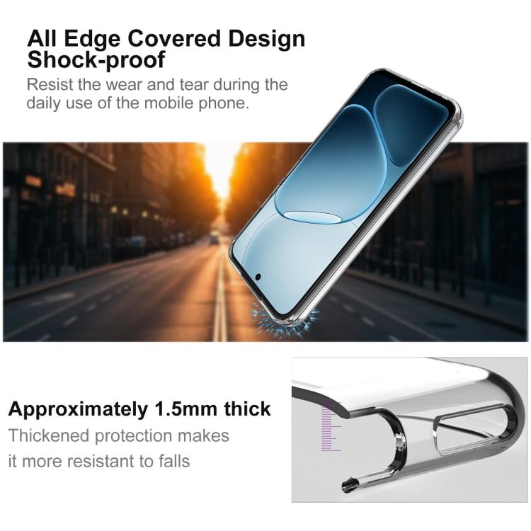 For OPPO A6x 4G / A6x 5G IMAK UX-10 Series Transparent Shockproof TPU Phone Case - Transparent