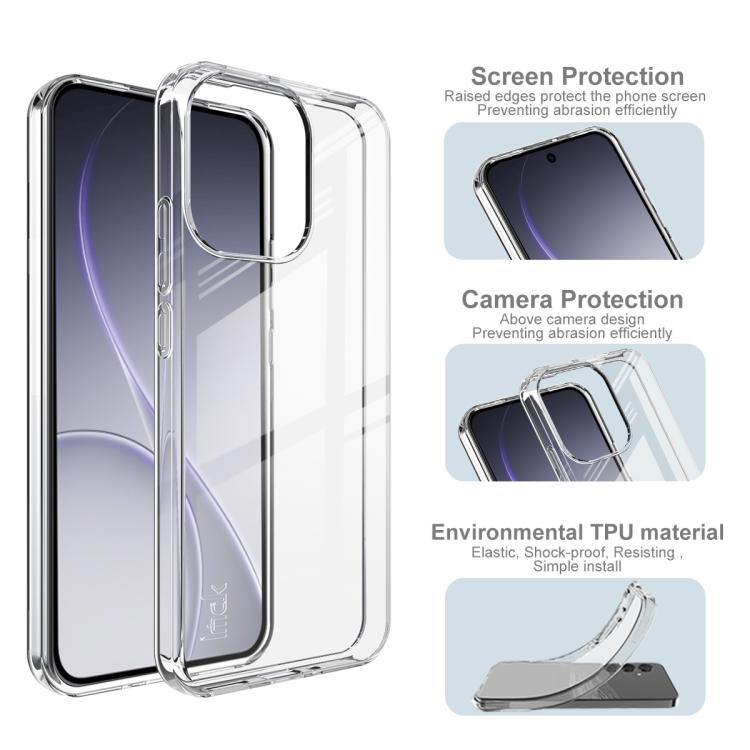 For OPPO Reno15 5G Global IMAK UX-10 Series Transparent Shockproof TPU Phone Case - Transparent