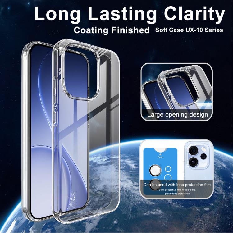 For OPPO Reno15 Pro 5G Global IMAK UX-10 Series Transparent Shockproof TPU Phone Case - Transparent