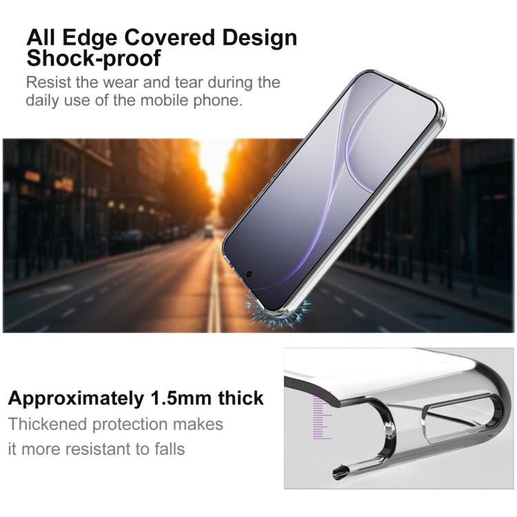 For OPPO Reno15 Pro Max 5G Global IMAK UX-10 Series Transparent Shockproof TPU Phone Case - Transparent