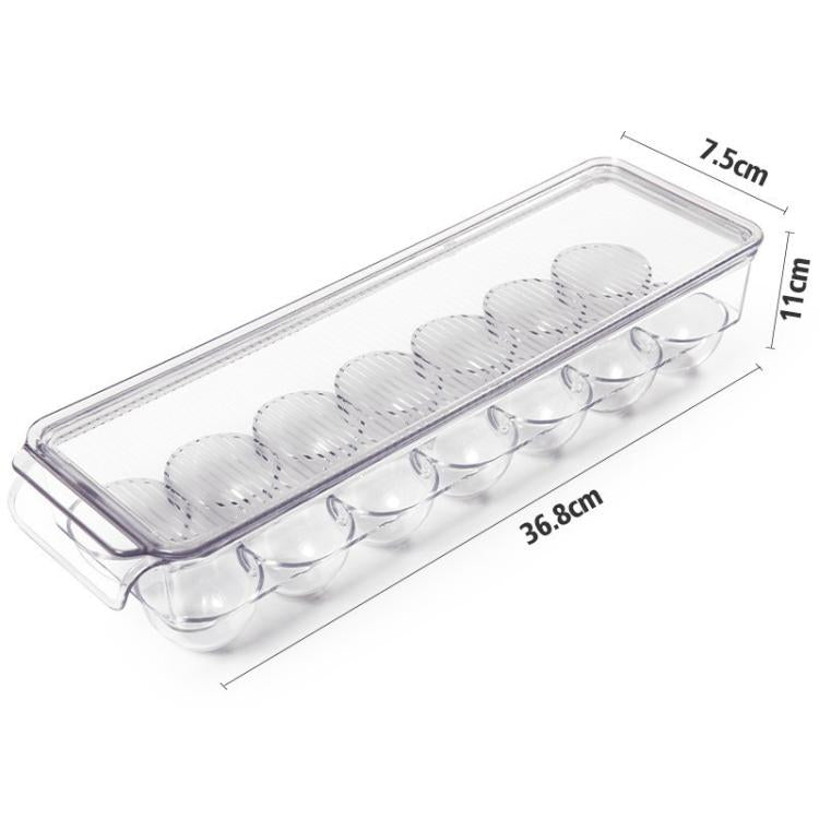 Refrigerator Transparent PET Storage Box Drawer-Type Food Preserving Container, Specification:Egg Carton