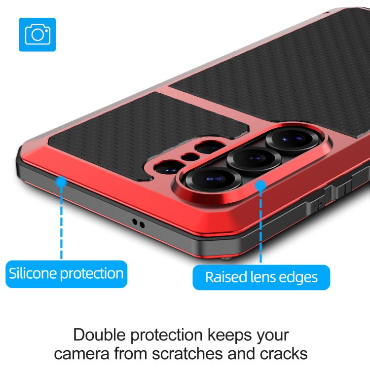 For Samsung Galaxy S26 Ultra 5G RedPepper Metal Triple-proof Heat Dissipation Phone Case