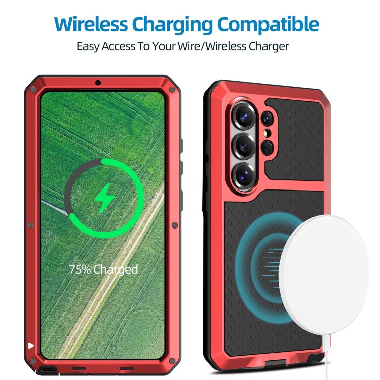 For Samsung Galaxy S26 Ultra 5G RedPepper Metal Triple-proof Heat Dissipation Phone Case