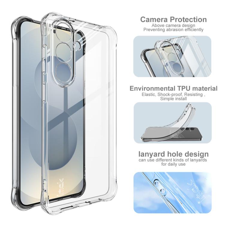 For Samsung Galaxy S26+ 5G imak Shockproof Airbag TPU Phone Case - Transparent