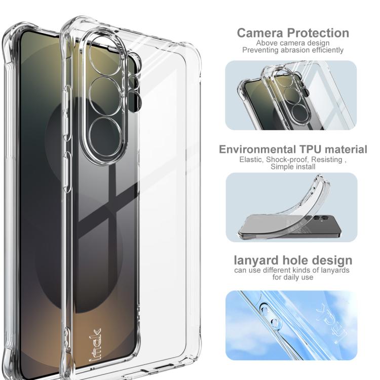 For Samsung Galaxy S26 Ultra 5G imak Shockproof Airbag TPU Phone Case - Transparent