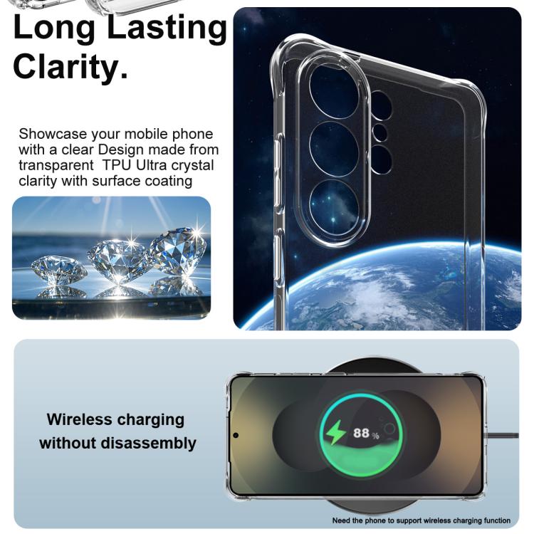 For Samsung Galaxy S26 Ultra 5G imak Shockproof Airbag TPU Phone Case - Transparent