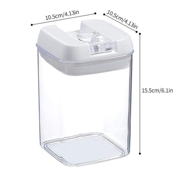 800ML Food-Grade Moistureproof Sealed Storage Containers for Grains and Cereals - Transparent