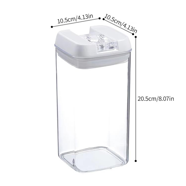 1200ML Food-Grade Moistureproof Sealed Storage Containers for Grains and Cereals - Transparent