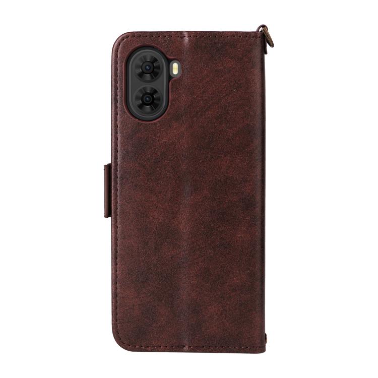 For ZTE nubia S2 504ZT Multi-card Slots Crossbody Cowhide Leather Phone Case