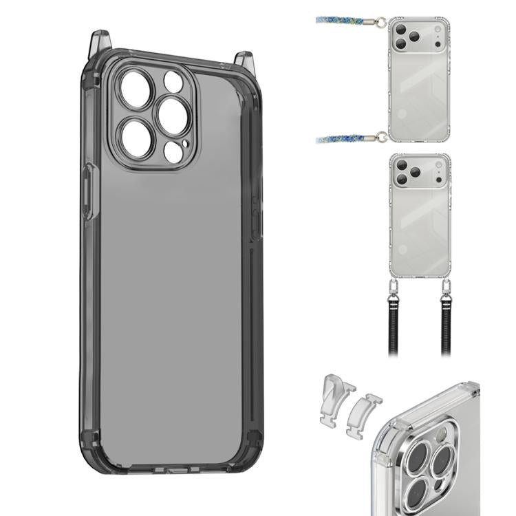For iPhone 15 Pro Max XDcase Candy DIY Detachable Lanyard Hole Shockproof Phone Case