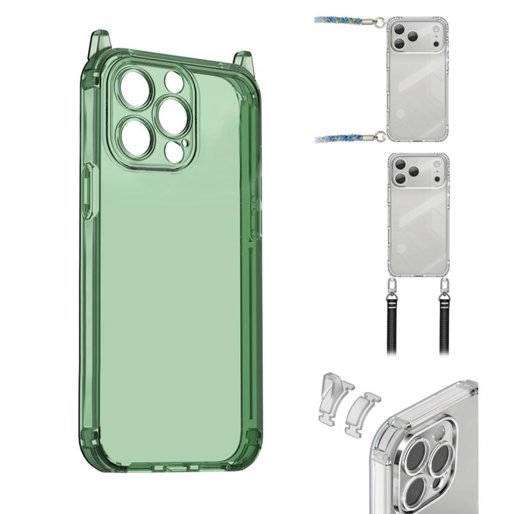 For iPhone 15 Pro Max XDcase Candy DIY Detachable Lanyard Hole Shockproof Phone Case