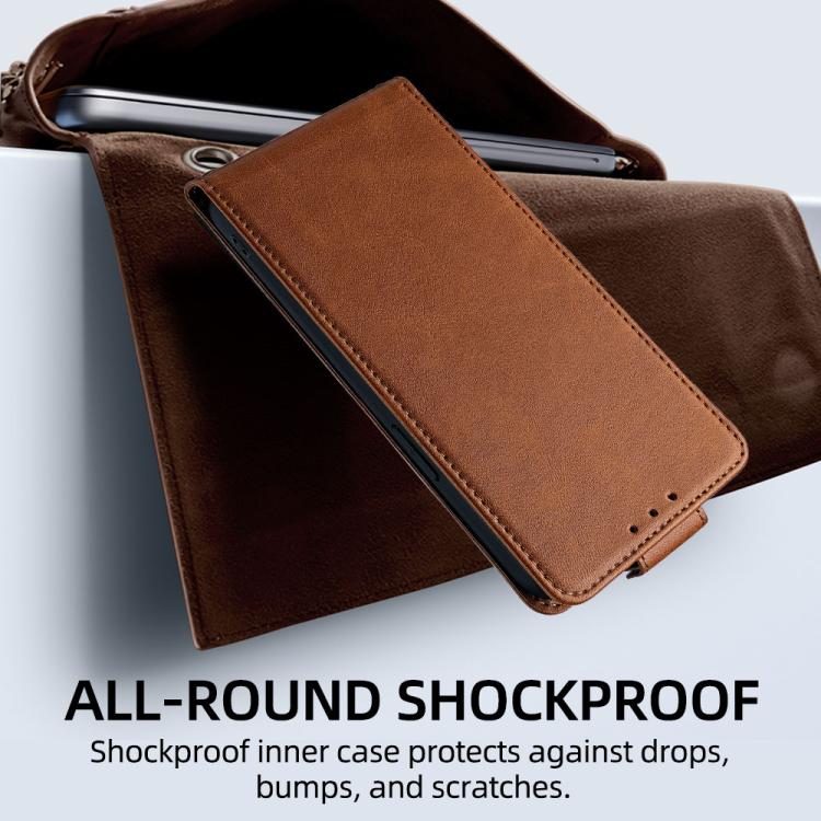 For Honor Magic5 Pro Vertical Flip Cover Solid Color Vegan Leather Phone Case with Crossbody Chain