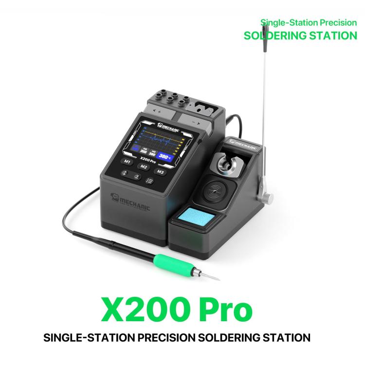MECHANIC X200 Pro Pen-Style Smart Temperature-Adjustable Soldering Station, Plug:EU Plug