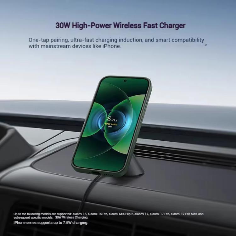 Original Xiaomi 30W Car Magnetic Wireless Charger - Black