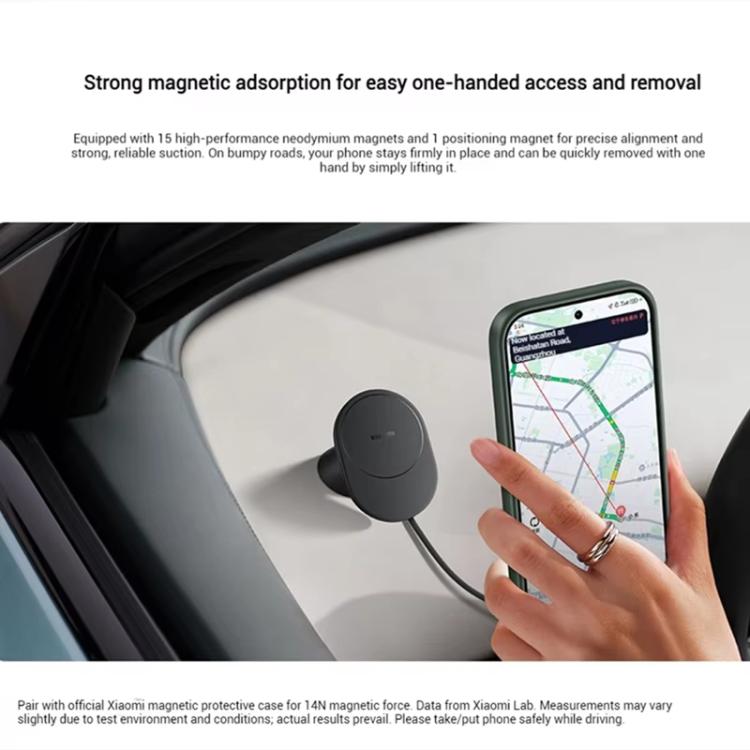 Original Xiaomi 30W Car Magnetic Wireless Charger - Black