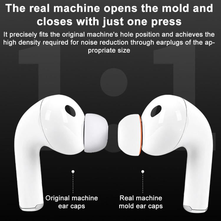 For AirPods Pro 3 XDcase 3 Pairs Replacement Silicone Sponge Ear Tips, L Size - White Orange