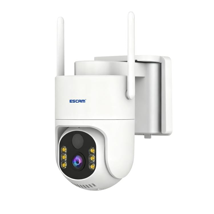 ESCAM QFS71 4G 3MP IP66 Wireless Security Camera System with Solar Panel, Version:American Version - White