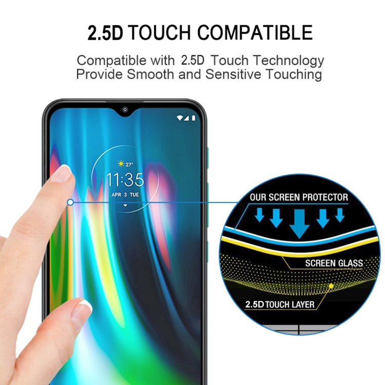For Motorola Moto G9 (India) 25 PCS Full Glue Full Screen Tempered Glass Film