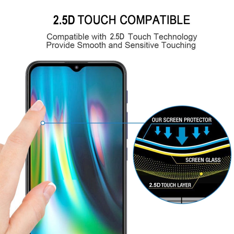 For Motorola Moto G9 Play 25 PCS Full Glue Full Screen Tempered Glass Film