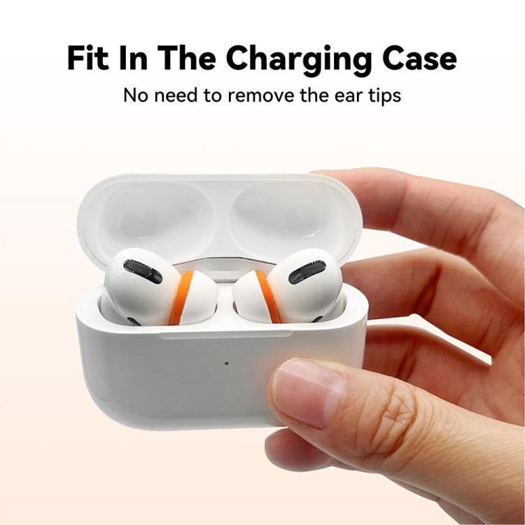 For AirPods Pro 1 / 2 XDcase 3 Pairs Replacement Silicone Sponge Ear Tips, M Size - White Orange
