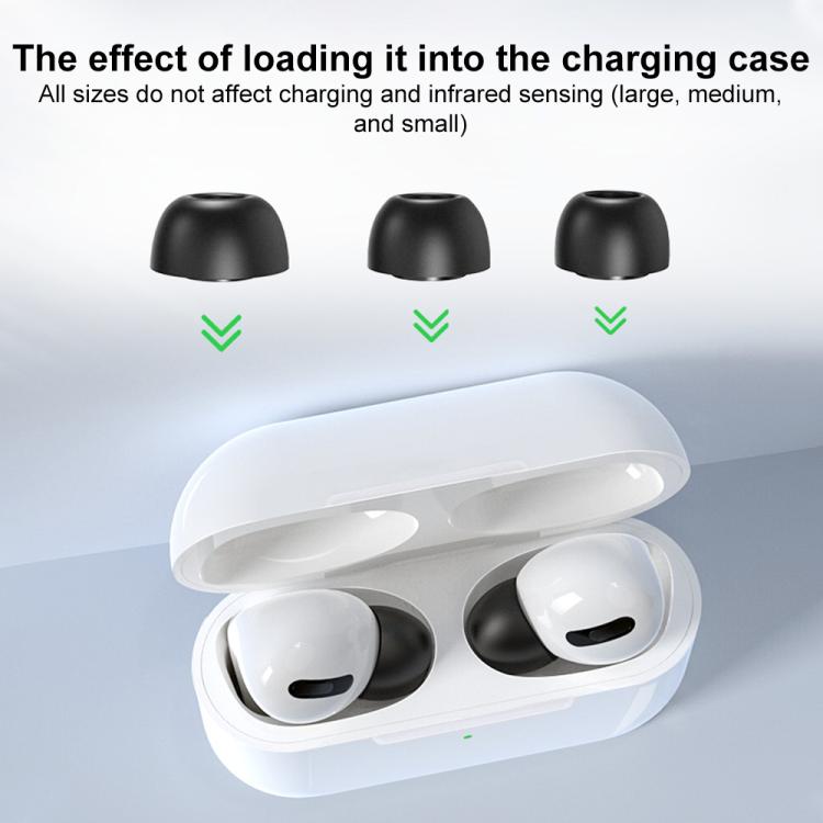 For AirPods Pro 3 XDcase 3 Pairs Replacement Memory Foam Ear Tips, S/M/L Size - Black