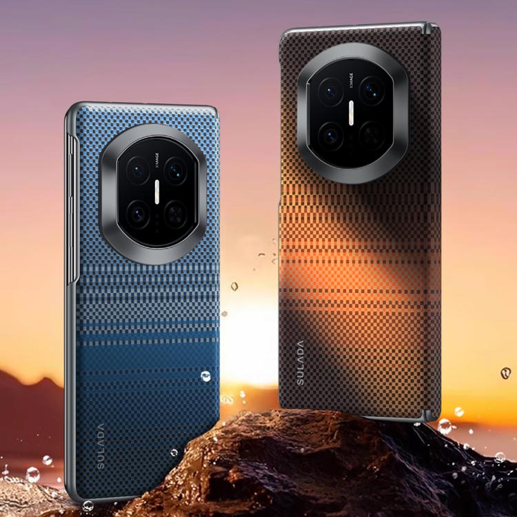 For Huawei Mate X7 SULADA Kevlar Woven Texture Magnetic Leather Phone Case