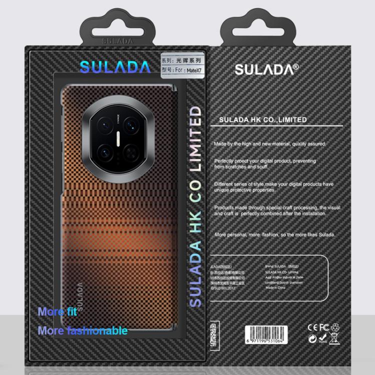For Huawei Mate X7 SULADA Kevlar Woven Texture Magnetic Leather Phone Case