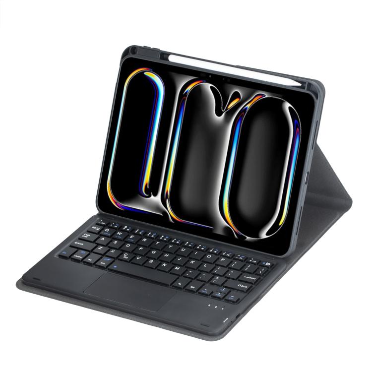 For iPad Pro 11 2025 / 2024 360-degree Rotation Bluetooth Keyboard Leather Tablet Case with Touchpad