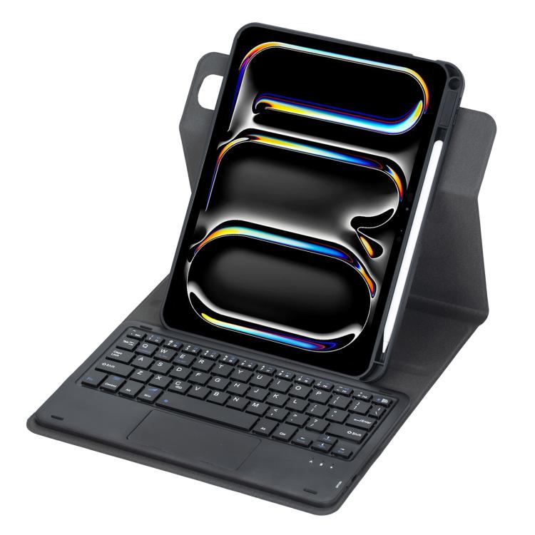 For iPad Pro 11 2025 / 2024 360-degree Rotation Bluetooth Keyboard Leather Tablet Case with Touchpad