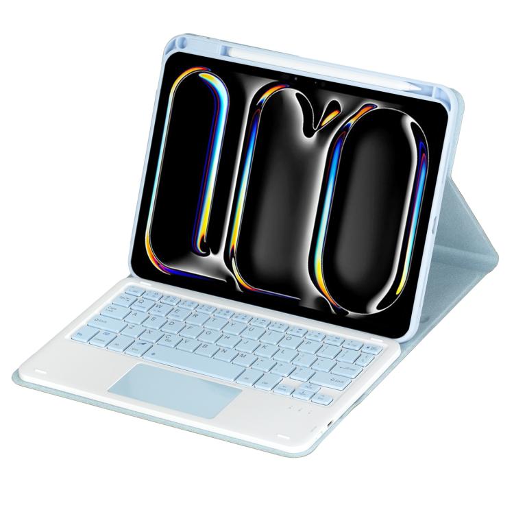 For iPad Pro 11 2025 / 2024 360-degree Rotation Bluetooth Keyboard Leather Tablet Case with Touchpad