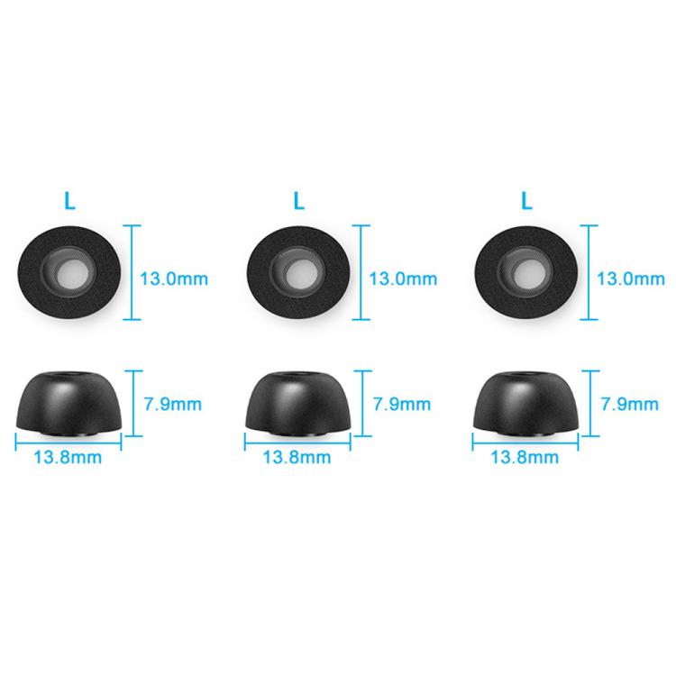For AirPods Pro 1 / 2 XDcase 3 Pairs Replacement Memory Foam Ear Tips, L Size