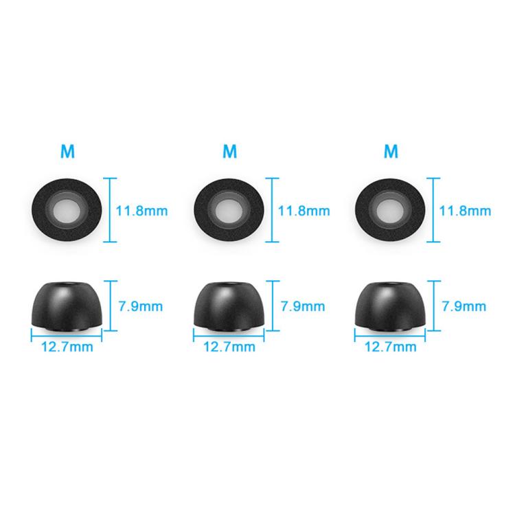 For AirPods Pro 1 / 2 XDcase 3 Pairs Replacement Memory Foam Ear Tips, M Size