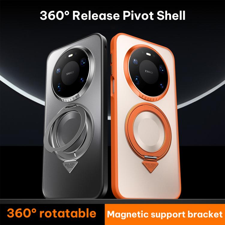 For Huawei Mate 80 / Mate 80 Pro SULADA 360 Degree Rotation Holder Frosted Magnetic Phone Case