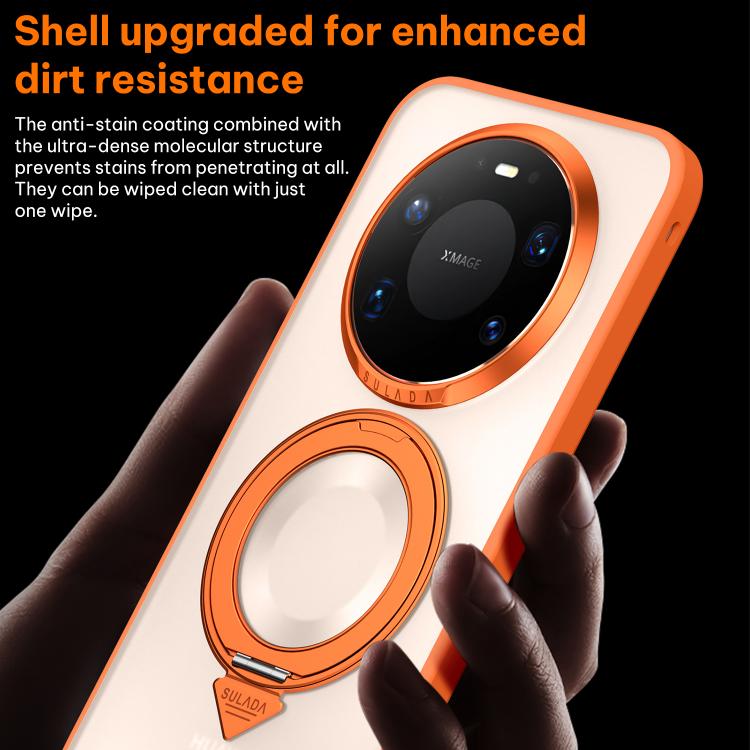 For Huawei Mate 80 / Mate 80 Pro SULADA 360 Degree Rotation Holder Frosted Magnetic Phone Case