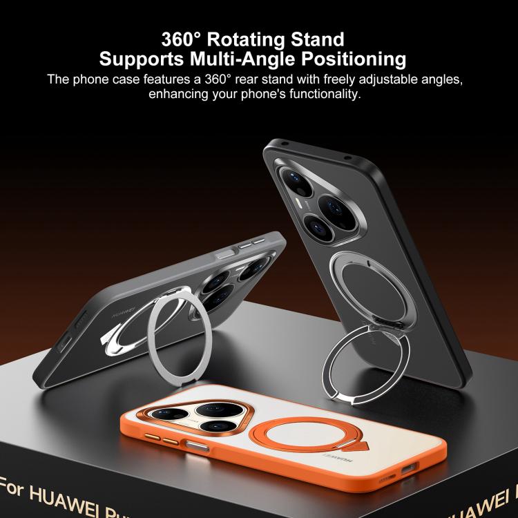For Huawei Pura 90 Pro Max 5G SULADA 360 Degree Rotation Holder Frosted Magnetic Phone Case