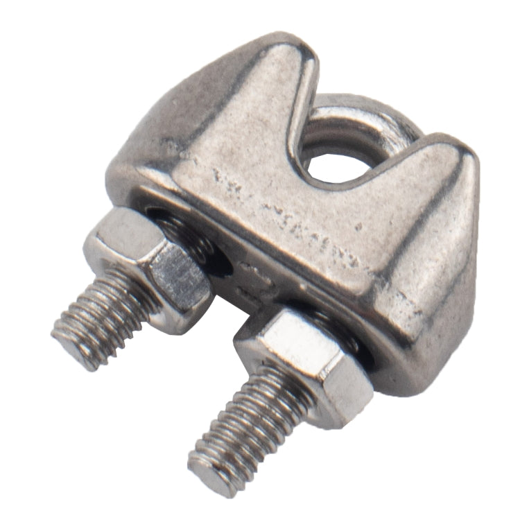 40 PCS M2 304 Stainless Steel Wire Rope Cable Clip Clamp with Thimble Triangle Ring