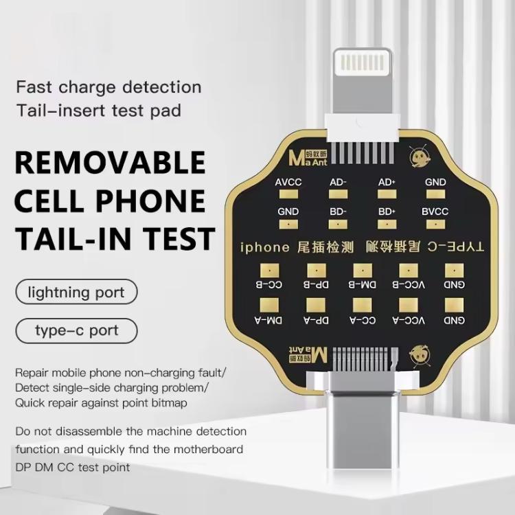 MaAnt Non-Remove Phone Tail Plug Charging Fault Test Board for iPhone / Android