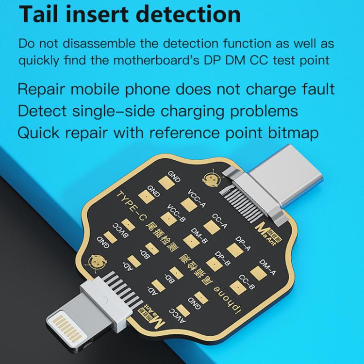 MaAnt Non-Remove Phone Tail Plug Charging Fault Test Board for iPhone / Android