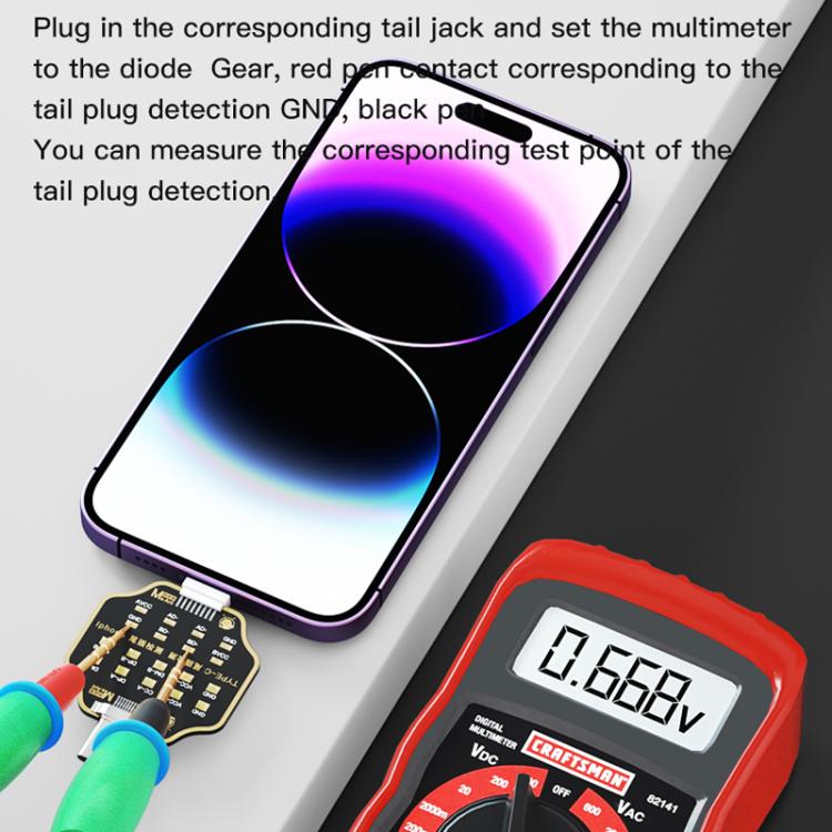 MaAnt Non-Remove Phone Tail Plug Charging Fault Test Board for iPhone / Android