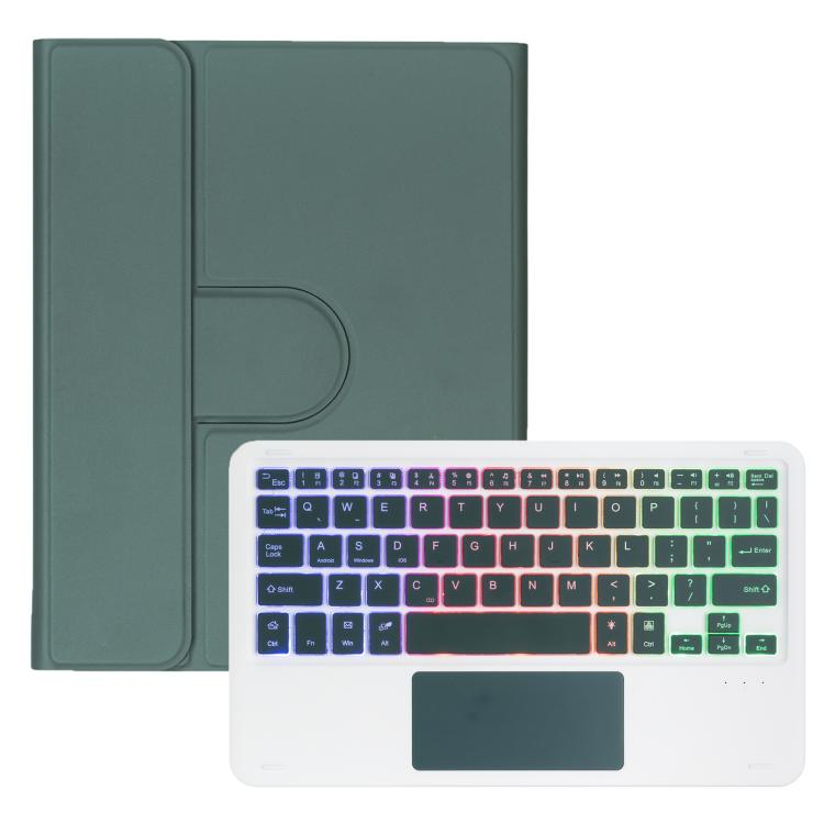For iPad 2025 / 2022 360-degree Rotation Backlight Bluetooth Keyboard Leather Tablet Case with Touchpad