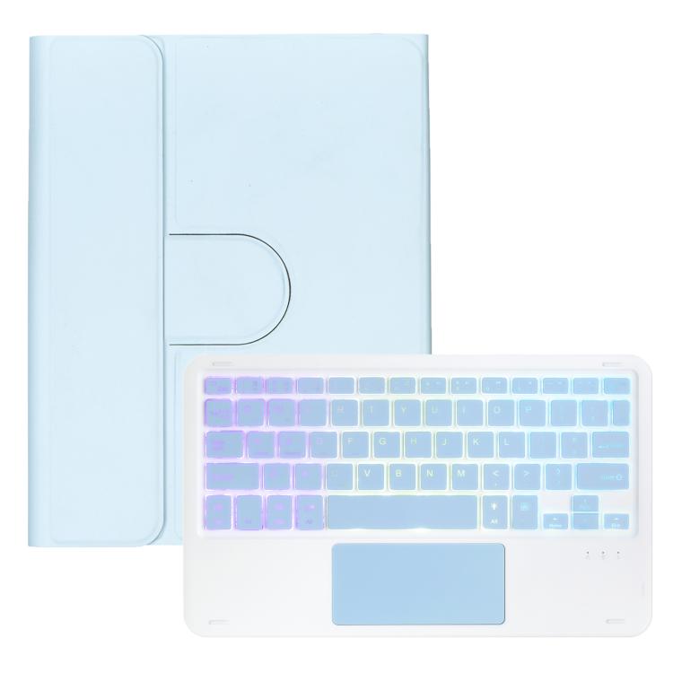For iPad 2025 / 2022 360-degree Rotation Backlight Bluetooth Keyboard Leather Tablet Case with Touchpad