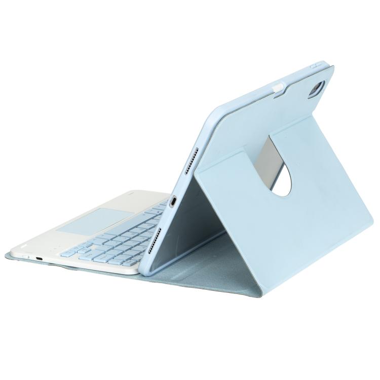 For iPad 2025 / 2022 360-degree Rotation Backlight Bluetooth Keyboard Leather Tablet Case with Touchpad