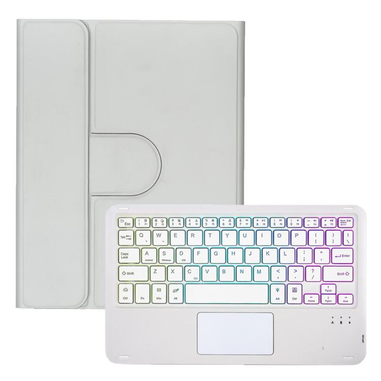 For iPad 2025 / 2022 360-degree Rotation Backlight Bluetooth Keyboard Leather Tablet Case with Touchpad