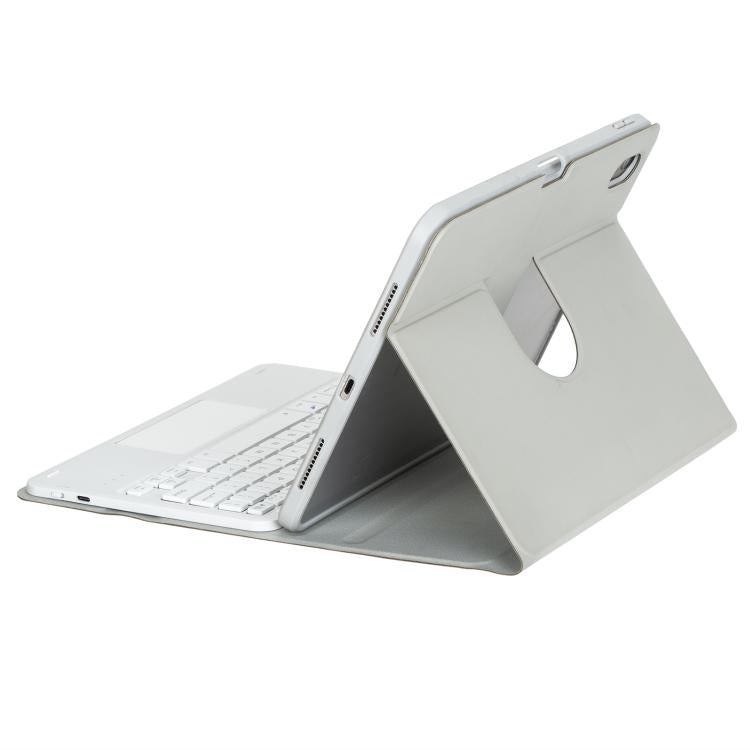 For iPad 2025 / 2022 360-degree Rotation Backlight Bluetooth Keyboard Leather Tablet Case with Touchpad