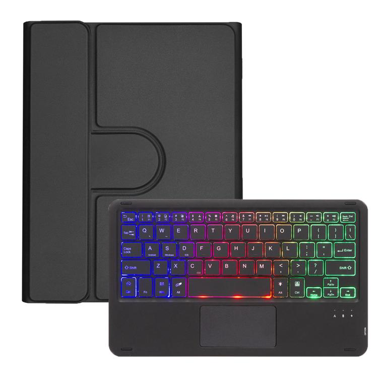 For iPad Air 11 2025 / iPad Pro 11 2022 360-degree Rotation Backlight Bluetooth Keyboard Leather Tablet Case with Touchpad