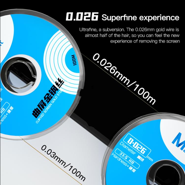 MaAnt 100m High Hardness Curved Screen Cutting Diamond Wire, Diameter:0.03mm