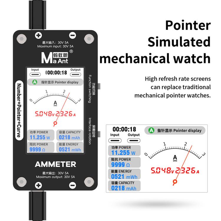 MaAnt DL-02 Intelligent Number Pointer Curve Ammeter