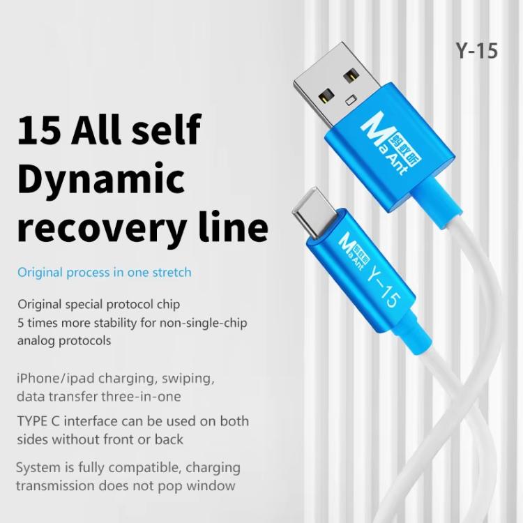 MaAnt Y-15 USB to Type-C Charging Restore Data Transmission Cable for iPhone / iPad