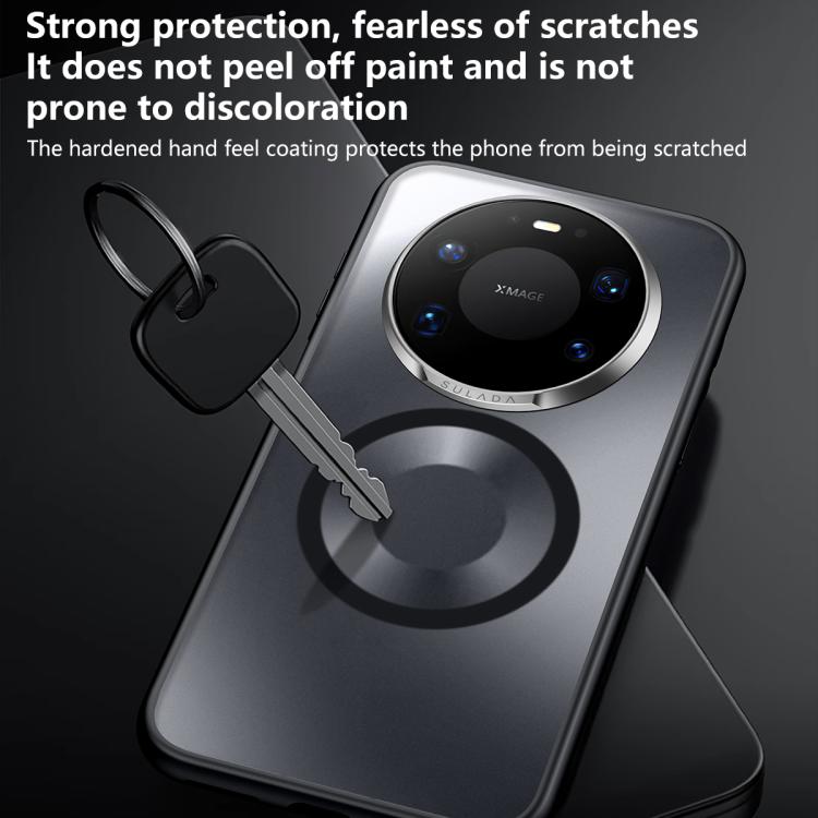 For Huawei Mate 80 Pro Max SULADA Light Sand MagSafe Magnetic PC Hybrid TPU Phone Case