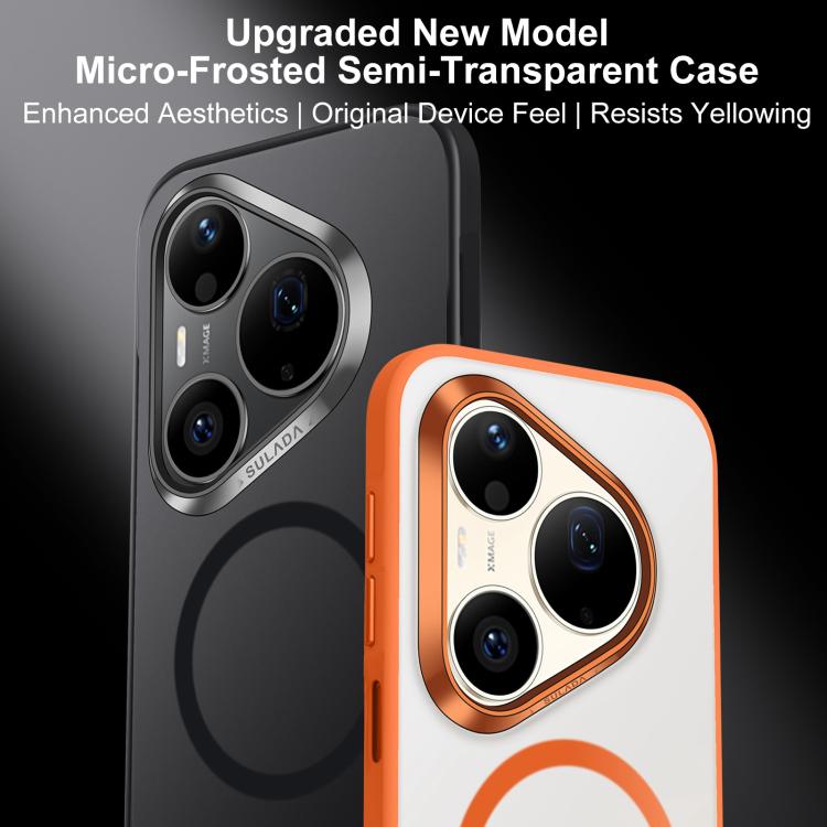 For Huawei Pura 90 Pro Max 5G SULADA Light Sand MagSafe Magnetic PC Hybrid TPU Phone Case